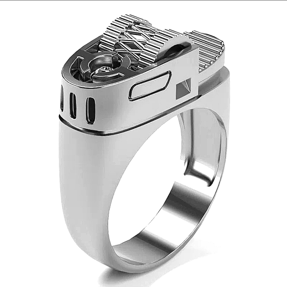 Men's Lighter Shaped Ring.